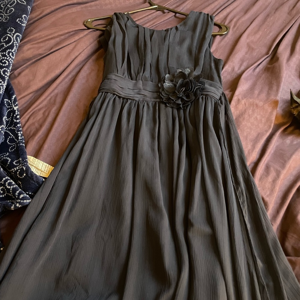 cute blue flower girls dress